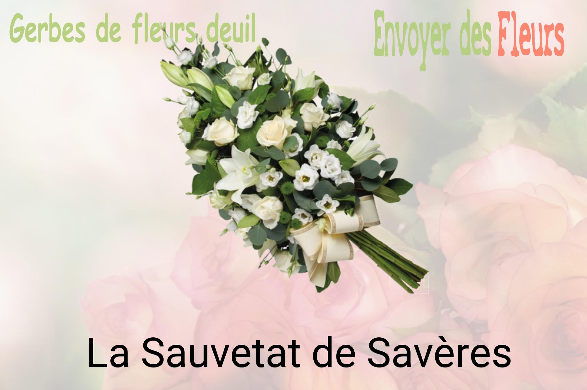 Gerbe de fleurs de deuil livrée à La Sauvetat-de-Savères